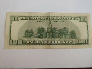 1996 $100 One Hundred Dollar Star Note - Low Serial Number Money 2