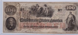 Dec 18 1862 Richmond Va Csa Confederate 100 Dollars $100 Note | Cs - 41