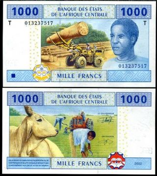Central African State Congo Republic 1000 1,  000 Francs P 107 T Unc