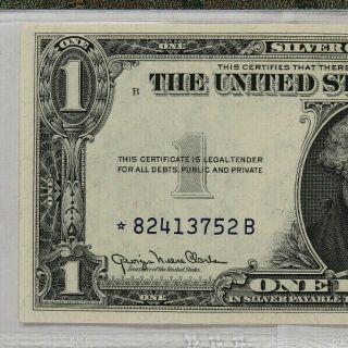 1935 D $1 SILVER CERTIFICATE WIDE STAR NOTE FR.  1613W B PMG CU 65 GEM EPQ (752B) 3