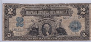 Series 1899 Two Dollars Silver Certificate Mini Porthole $2 Note Fr258 | 1