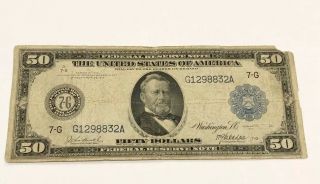 Series 1914 $50 Federal Reserve Note,  Federal Reserve Bank Of Chicago