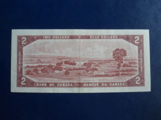 1954 Canada 2 Dollar Bank Note - Beattie/Raminsky - LU2623849 - EF - AU Cond.  18 - 221 4