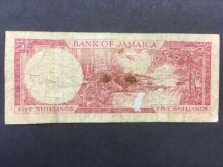 JAMAICA 5 Shillings 1960 (1961) - - Latin Motto 2
