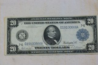 1914 $20 Federal Reserve Note " Chicago " 7g Fr 990
