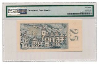 CZECHOSLOVAKIA banknote 25 KORUN 1958.  PMG MS - 67 EPQ 2