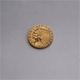 1913 Usa $2 1/2 Dollars Gold Coin Indian Head,  Quarter Eagle Crisp