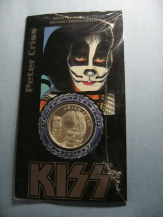 Peter Criss Kiss Alive Worldwide Tour 1996 - 1997 999 Silver Coin Pc1