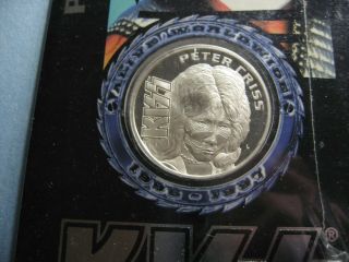 PETER CRISS KISS ALIVE WORLDWIDE TOUR 1996 - 1997 999 SILVER COIN PC1 2