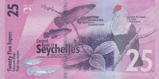 Seychelles 25 Rupees (2016) - Birds/Fish/Flowers - p48 UNC 3
