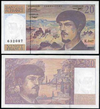 France 20 Francs 1995 P 151 Xf/au