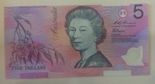Australia $5 Dollars P - 51 1995 Evans & Fraser Crisp Unc Polymer Banknote