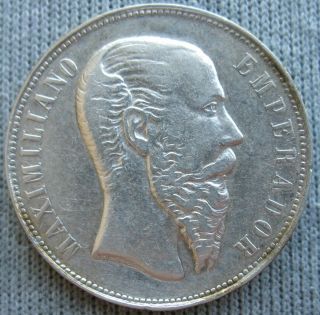 1866 Mo Mexico Silver 50 Centavos