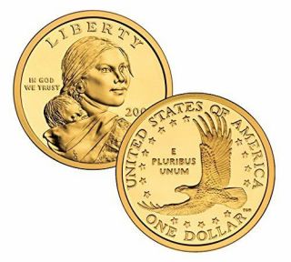 2008 P&D Sacagawea Native American Indian One Dollars Coins U.  S.  Money 2