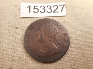 1747 Great Britain Half Penny Collector Grade Album Coin - 153327 2