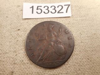 1747 Great Britain Half Penny Collector Grade Album Coin - 153327 3