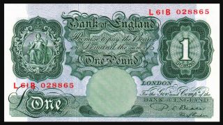 Great Britain 1 £ Pound 1949 - 55 AU - UNC Banknote KM 369b 2