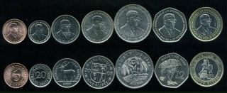 Mauritius Set 7 Coins 5 20 50 Cents 1 5 10 20 Rupees 1992 - 2007