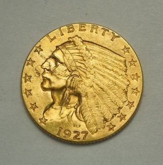 1927 Gold Indian Head $2.  50 | Quarter Eagle | Possible Die Error
