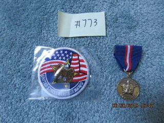 United States Heritage Vintage Medal With Badge Accompanying