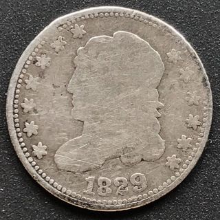 1829 Capped Bust Half Dime 5c Coin 6200