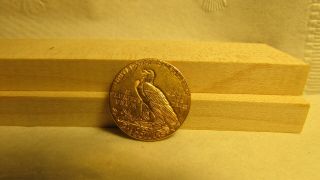 1914 D US $2 - 1/2 $2.  50 Indian Head Quarter Eagle Gold Coin D1 2