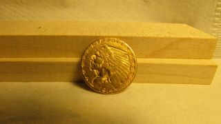 1914 D US $2 - 1/2 $2.  50 Indian Head Quarter Eagle Gold Coin D1 3