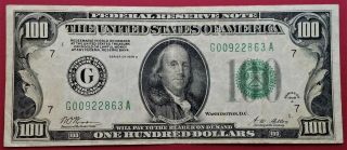 1928 - A Series $100 One Hundred Dollar Federal Reserve Note Woods | Mellon