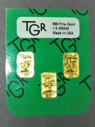 Gold (3x).  5 Gram 24k Pure Bullion Bars 999.  9 - Tgr 2426349