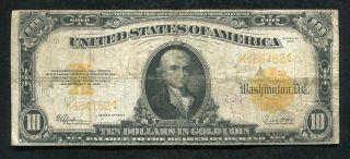 Fr.  1173 1922 $10 Ten Dollars Gold Certificate Currency Note (e)