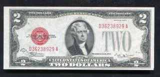 1928 - E $2 Two Dollars Red Seal Legal Tender United States Note Gem Unc