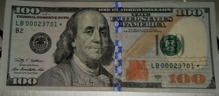Star Note Low Serial Number One Hundred Dollar Bill - 2009 $100 - Lb00023701