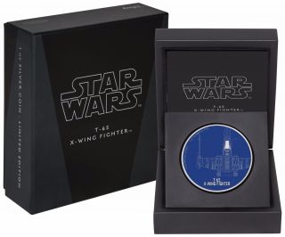2017 Star Wars Ships: T - 65 X - Wing Fighter - 1 Oz Silver - 3rd Coin