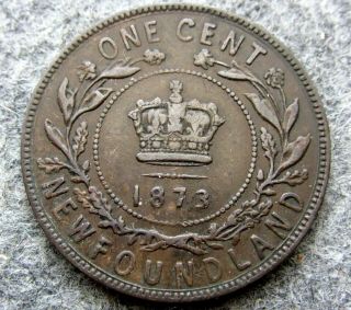 Newfoundland Canada Queen Victoria 1873 One Cent
