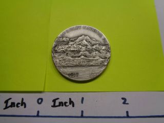 Mount Mckinley Alaska National Park Elk 1917 Medallic 999 Silver Coin Rare P