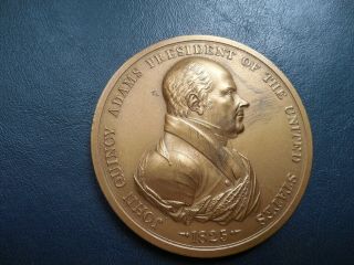 John Quincy Adams Peace And Friendship Medal Coin Us Medallion 3 " & 7.  8 Oz