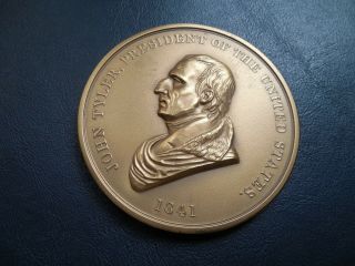 John Tyler Peace And Friendship Medal Coin Us Medallion 3 " 7.  5 Ounces