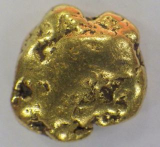 Gold Nugget Alaskan 1.  336 Grams Natural Placer Slate Creek High Purity