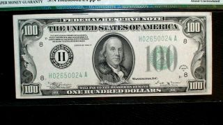 1934 B 100 Dollar PMG AU55 Federal Reserve Note ST.  LOUIS $100 Bill BUY IT NOW 2