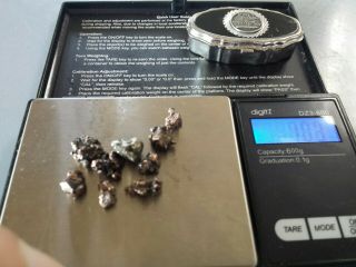Gold Nuggets 9,  Grams And Small Metal Box.  Low Purity.