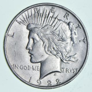 Early - 1922 - D - Peace Silver Dollar - 90 Us Coin 395