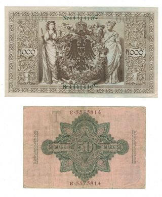 Germany Reichsbanknote 1910 - (6) bank notes 2