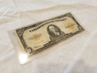 1922 United States $10 Gold Certificate Large Note Usa H7523180