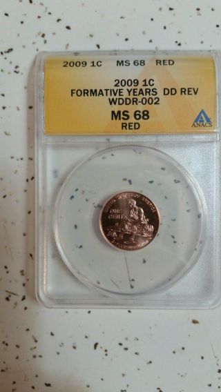 2009 1c Lincoln Penny Ms - 68 Red Formative Year 