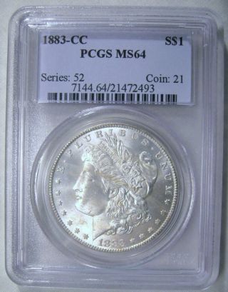 1883 - Cc Morgan Silver Dollar Pcgs Ms - 64