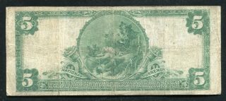 1902 $5 THE SECOND NATIONAL BANK OF WILKES BARRE,  PA NATIONAL CURRENCY CH.  104 2