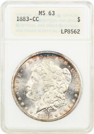 1883 - Cc $1 Anacs Ms63 - Morgan Silver Dollar