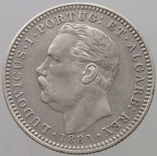 India Portuguese 1/2 Rupia 1881 T38 391