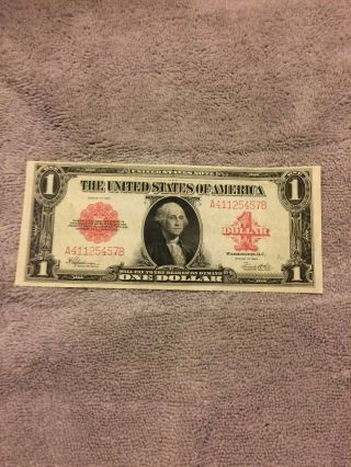 Series 1923 Large Size Red Seal $1.  00 U.  S.  Note
