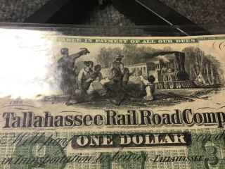 Tallahassee Rail Road Company $1 unissued crisp and. 4